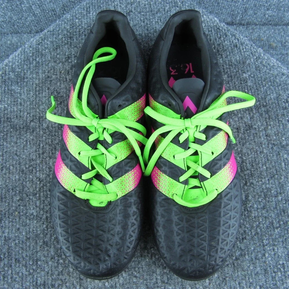 adidas Boys Sneaker Shoes Athletic Black Synthetic Lace Up Size Y 4.5 Medium‎